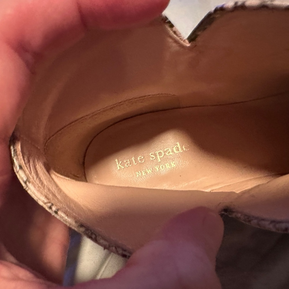 Kate Spade Leather Tan Python Booties Size 9 - image 6